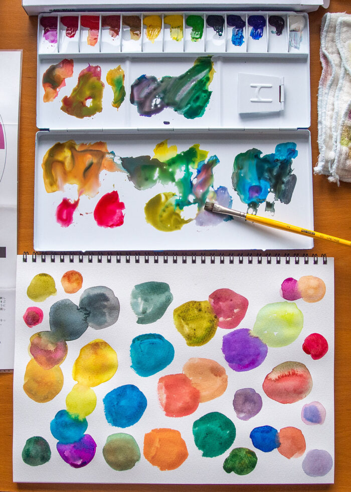 match basic watercolors on holbein palette マッチ　透明水彩絵具　ホルベイン　アルミパレット