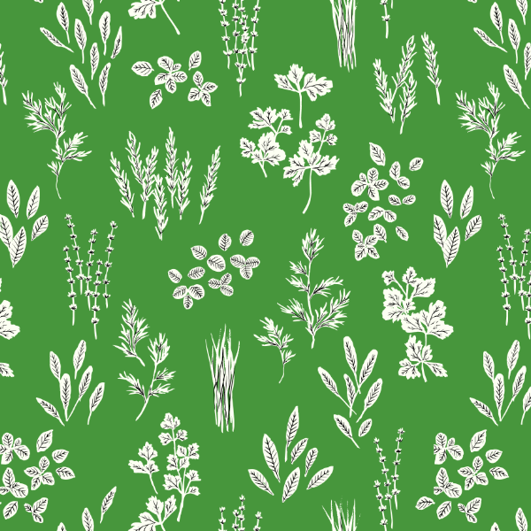 herbs pattern design by Hitomi Kimura